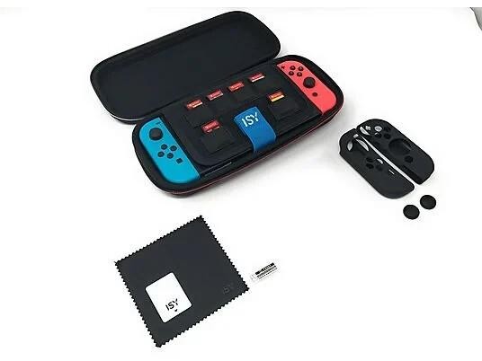 Nintendo Switch Hülle Starter Kit Konsolen-Zubehör-Set, ISY IC-5000-1 Schwarz