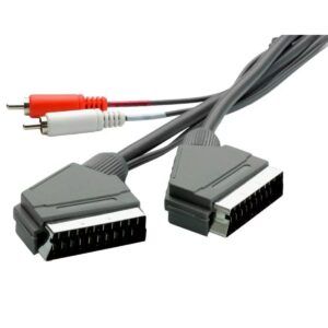 Vivanco Scart-Kabel mit Cinch-Kabel Audio-Abzweigung TV HiFi Anlage Verstärker – Bild 1