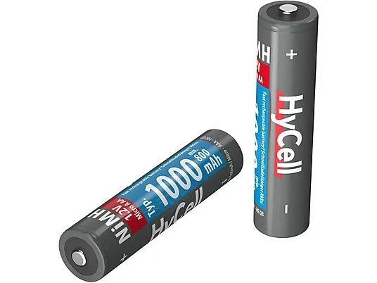 HyCell Micro AAA Akku Typ 1000 (1000mAh) NiMH Akkubatterie (4er Pack) | reusable