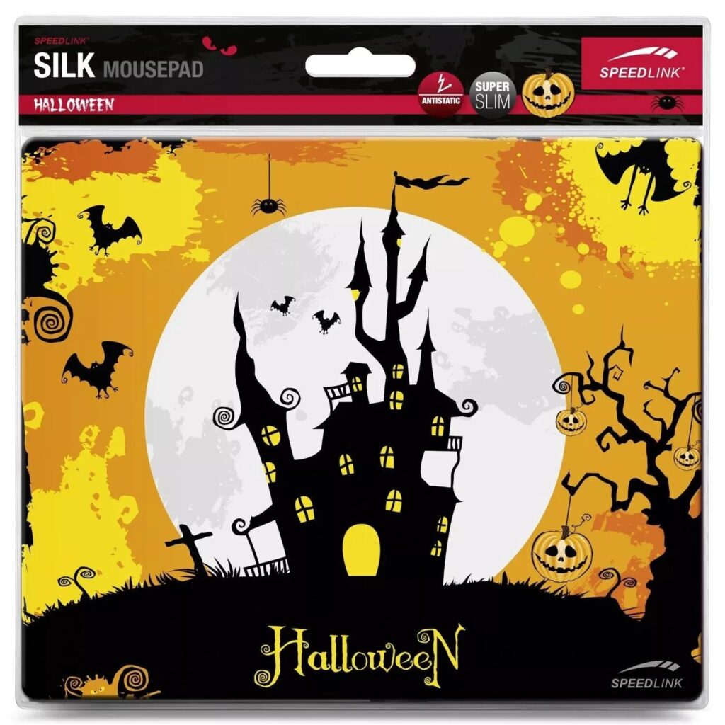 Speedlink Mauspad Büro Mousepad 23 x 19cm Rutchfeste Weiche Maus Matte Halloween