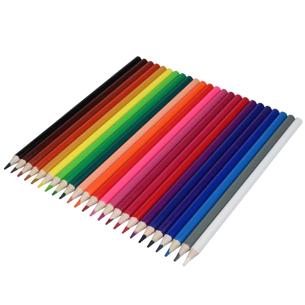 Buntstifte, Malstifte Set 24 Stück | Crayons de couleur | Holz, 17cm | Benson