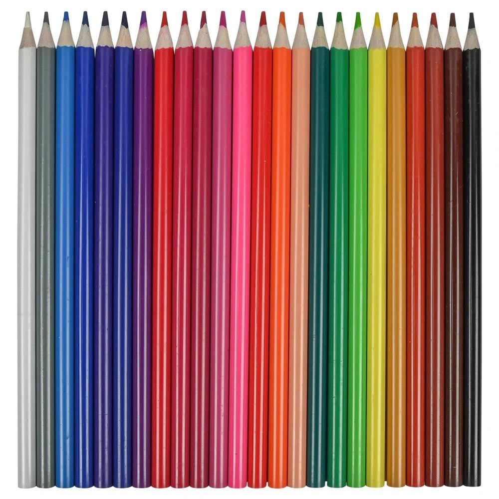 Buntstifte, Malstifte Set 24 Stück | Crayons de couleur | Holz, 17cm | Benson