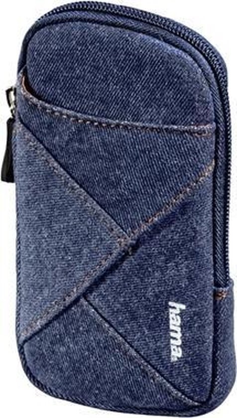 Hama Tasche Jeans-Stoff Kamera, universal (13,5x7,5x2cm ), Nintendo 3DS, Schnur