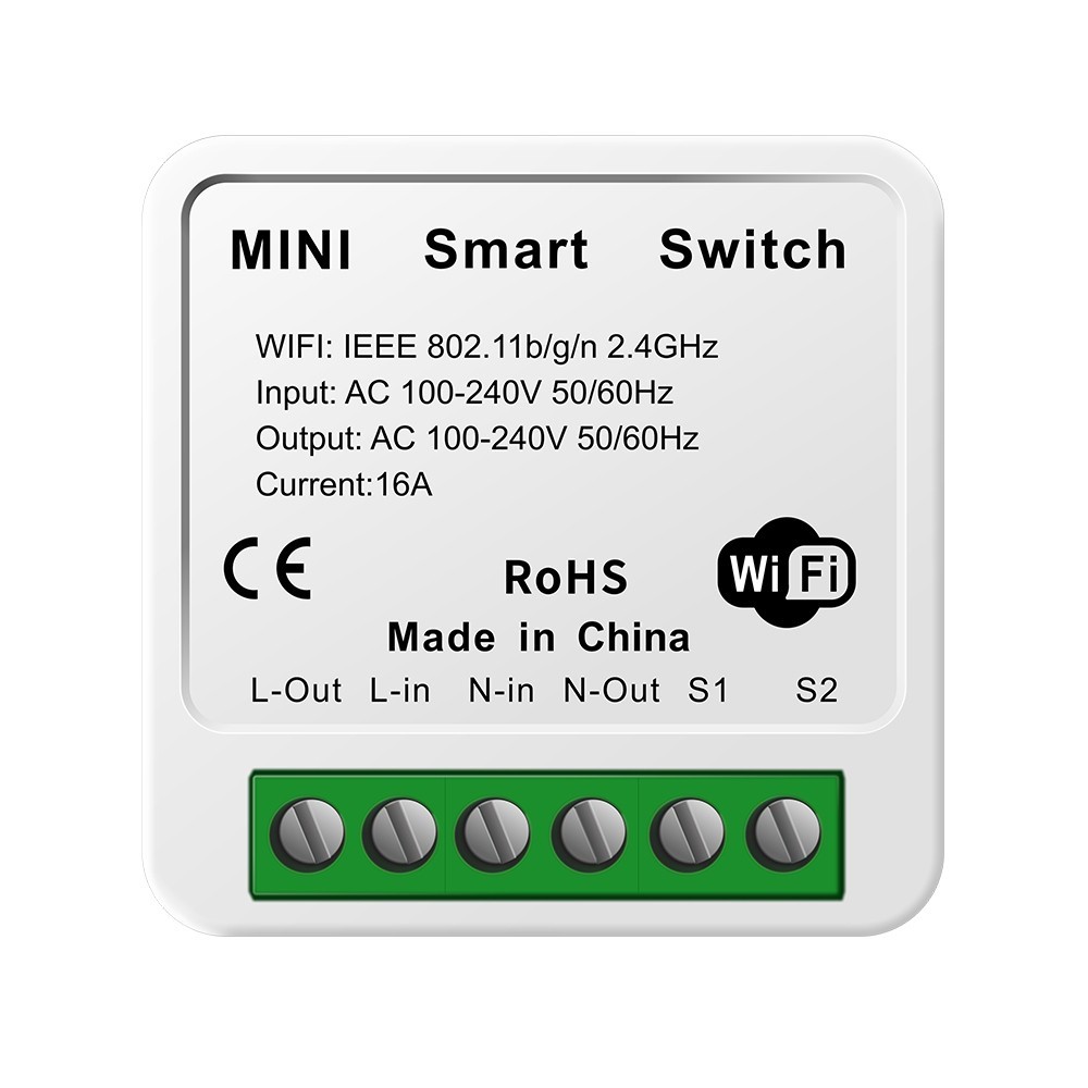 Smart Switch WIFI 16A Modul 2-weg Steuerung Mini Schalter Breaker | Google Alexa