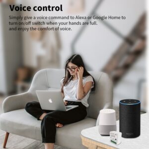 Smart Switch WIFI 16A Modul 2-weg Steuerung Mini Schalter Breaker | Google Alexa – Bild 2