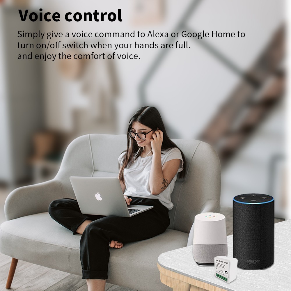 Smart Switch WIFI 16A Modul 2-weg Steuerung Mini Schalter Breaker | Google Alexa