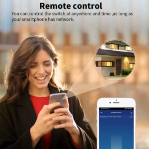 Smart Switch WIFI 16A Modul 2-weg Steuerung Mini Schalter Breaker | Google Alexa – Bild 3