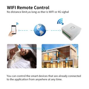 Smart Switch WIFI 16A Modul 2-weg Steuerung Mini Schalter Breaker | Google Alexa – Bild 4