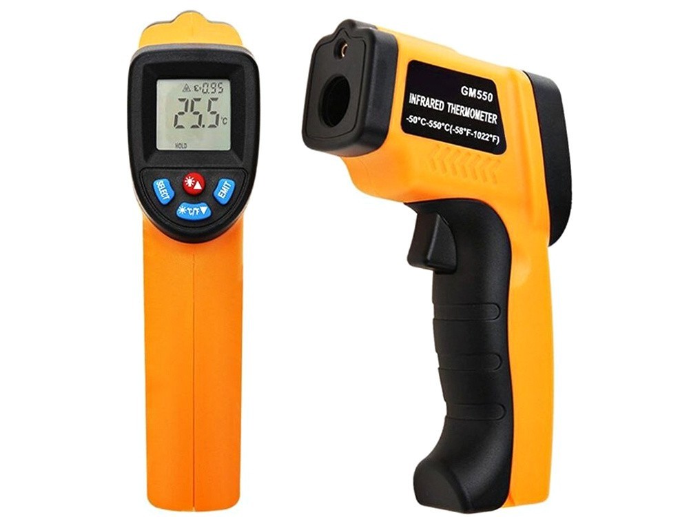 Digitaler Laser Infrarot Thermometer Pyrometer (-50°C bis 550°C) mit LCD Anzeige