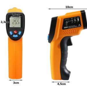 Digitaler Laser Infrarot Thermometer Pyrometer (-50°C bis 550°C) mit LCD Anzeige – Bild 3