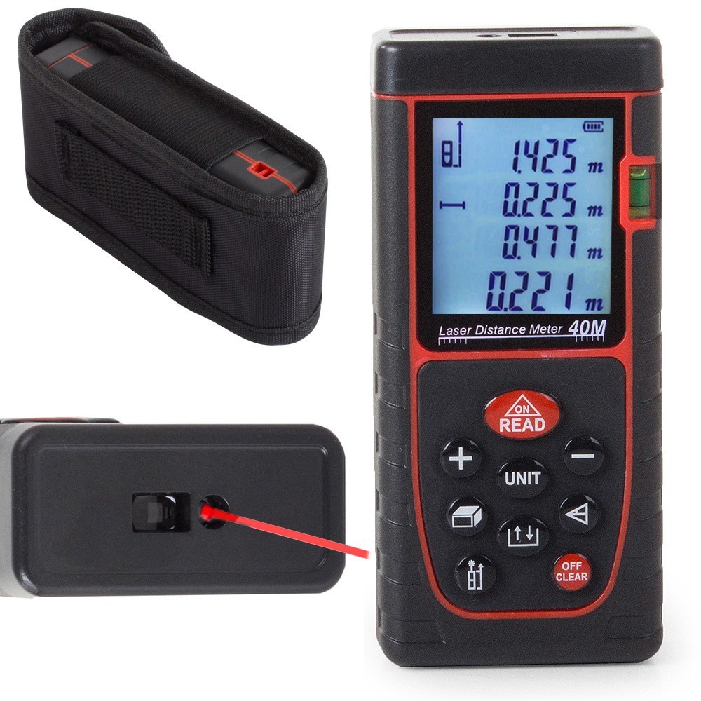 Laser Entfernungsmesser Digital Distanzmesser Abstandsmesser 40m -akkurat | Gelb