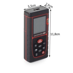 Laser Entfernungsmesser Digital Distanzmesser Abstandsmesser 40m -akkurat | Gelb – Bild 3