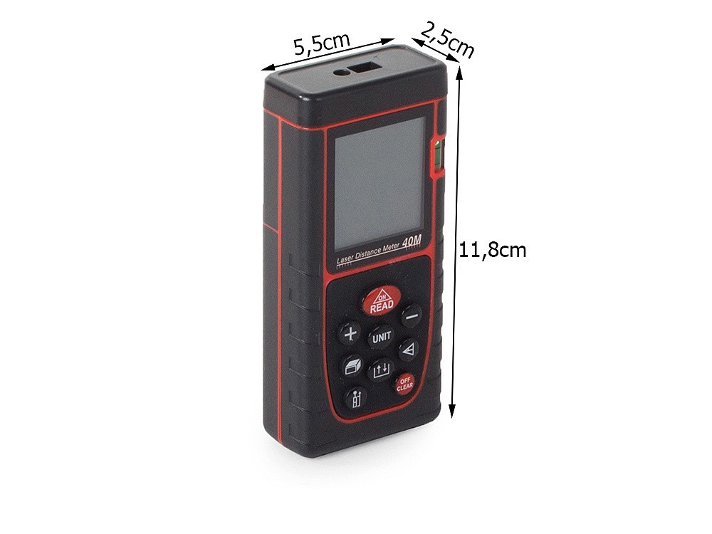 Laser Entfernungsmesser Digital Distanzmesser Abstandsmesser 40m -akkurat | Gelb