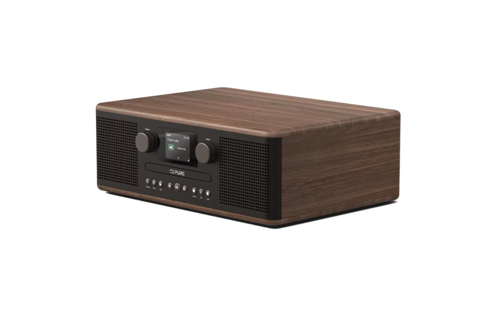 Pure Classic C-D6 DAB+ Radio CD-Player Bluetooth Hi-Fi Anlage Schwarz / Walnuss