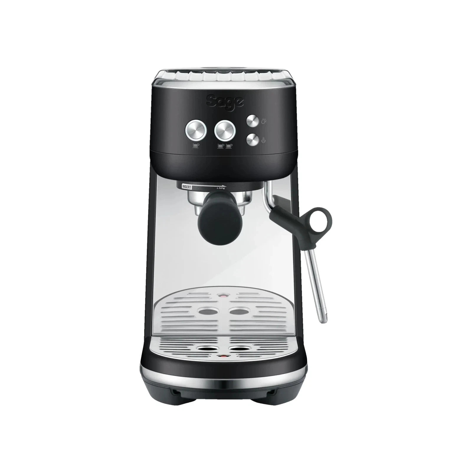 Sage the Bambino Siebträger Espressomaschine SES450 BTR Schwarz Mat Kaffe – Bild 2