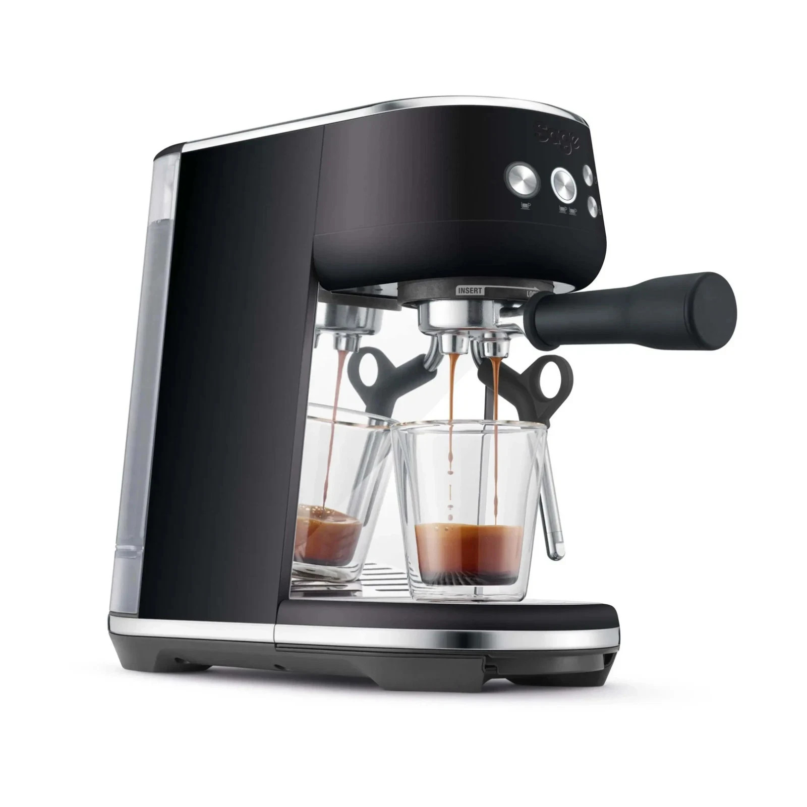 Sage the Bambino Siebträger Espressomaschine SES450 BTR Schwarz Mat Kaffe – Bild 3