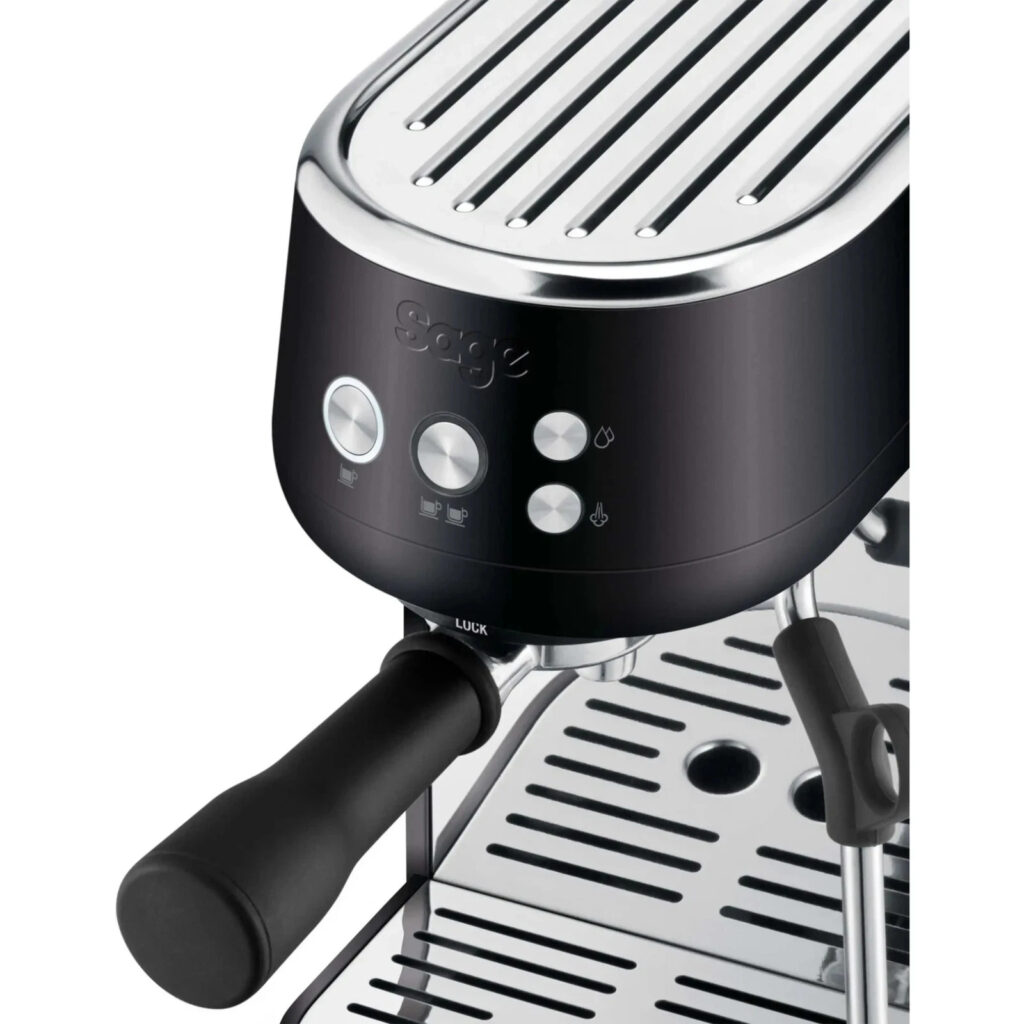 Sage the Bambino Siebträger Espressomaschine SES450 BTR Schwarz Mat Kaffe