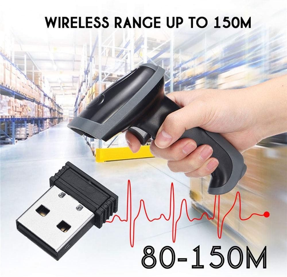 Drahtloser Barcode-Scanner | Plug & Play | Windows, Mac, Android | MU 1880W