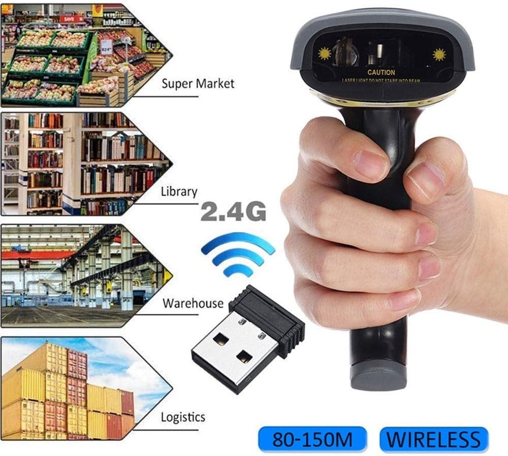 Drahtloser Barcode-Scanner | Plug & Play | Windows, Mac, Android | MU 1880W