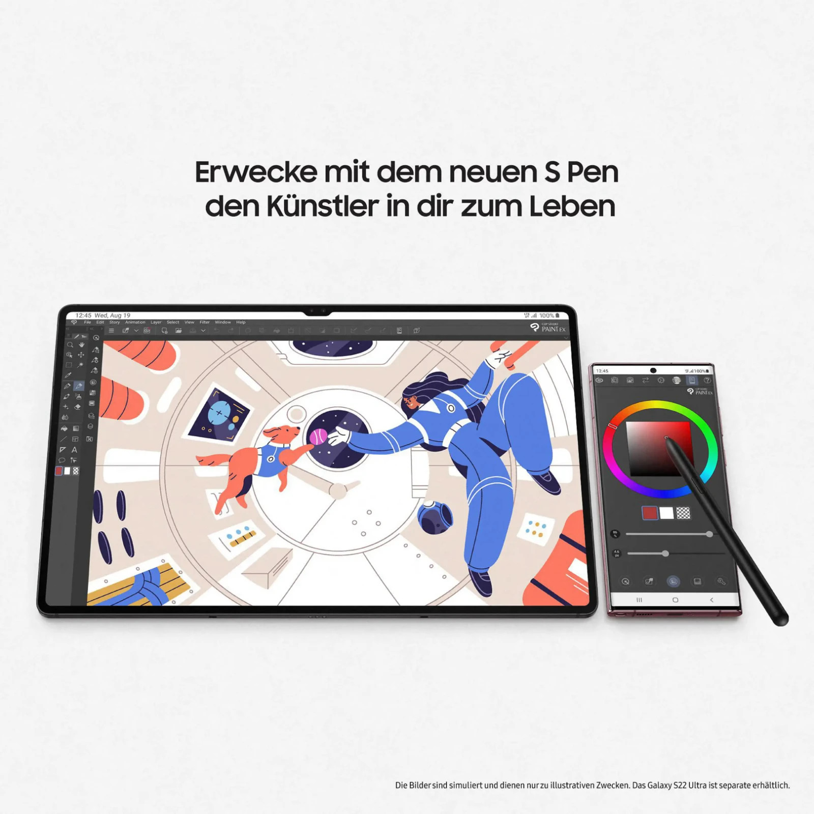 Samsung Galaxy Tab S8+ Plus 5G 256GB 8RAM SM-X806 12,4 Zoll Tablet Graphite – Bild 4