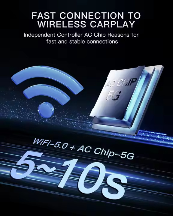 CARABC Wireless Apple CarPlay USB Dongle Verkabelt Auto Adapter