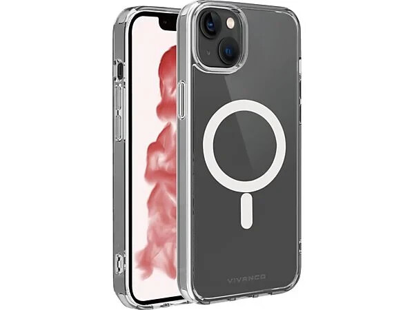 iPhone 14 Plus Hülle Vivanco Mag Cover Apple Schutzhülle transparent Handyhülle
