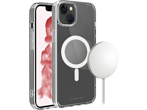 iPhone 14 Plus Hülle Vivanco Mag Cover Apple Schutzhülle transparent Handyhülle