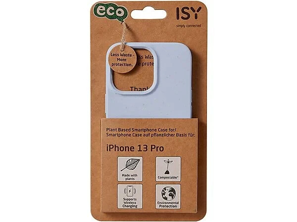 Original ISY BioCase für  Apple iPhone 13 Pro Backcover Hülle  ISC-6004, Blau