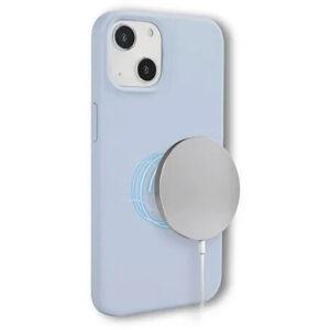 Apple iPhone 14  Hülle MagSafe ISY ISC-2433, Silikon Handyhülle Schutz, Blau – Bild 1