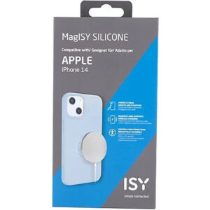 Apple iPhone 14  Hülle MagSafe ISY ISC-2433, Silikon Handyhülle Schutz, Blau – Bild 2