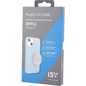 Apple iPhone 14  Hülle MagSafe ISY ISC-2433, Silikon Handyhülle Schutz, Blau – Bild 3