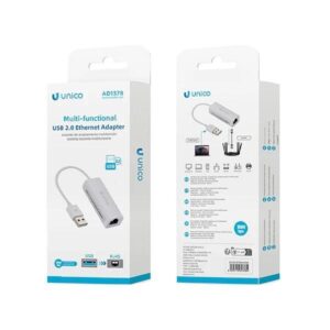 USB-auf-RJ45 Lan-Adapter 100M 90mm - Weiß | Unico – Bild 3