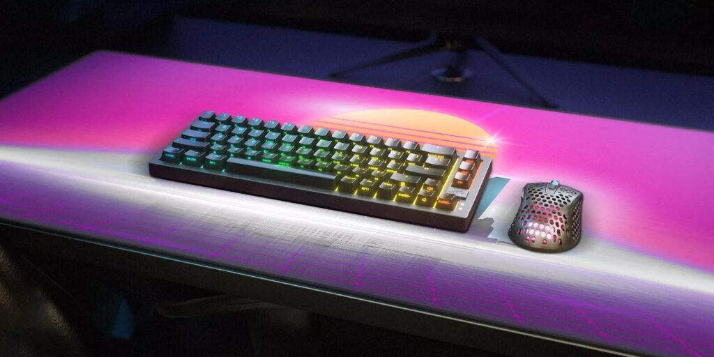 Cherry Xtrfy GP5 Retrowave, XL Gaming-Mauspad, glattes Speed-Pad für Präzision