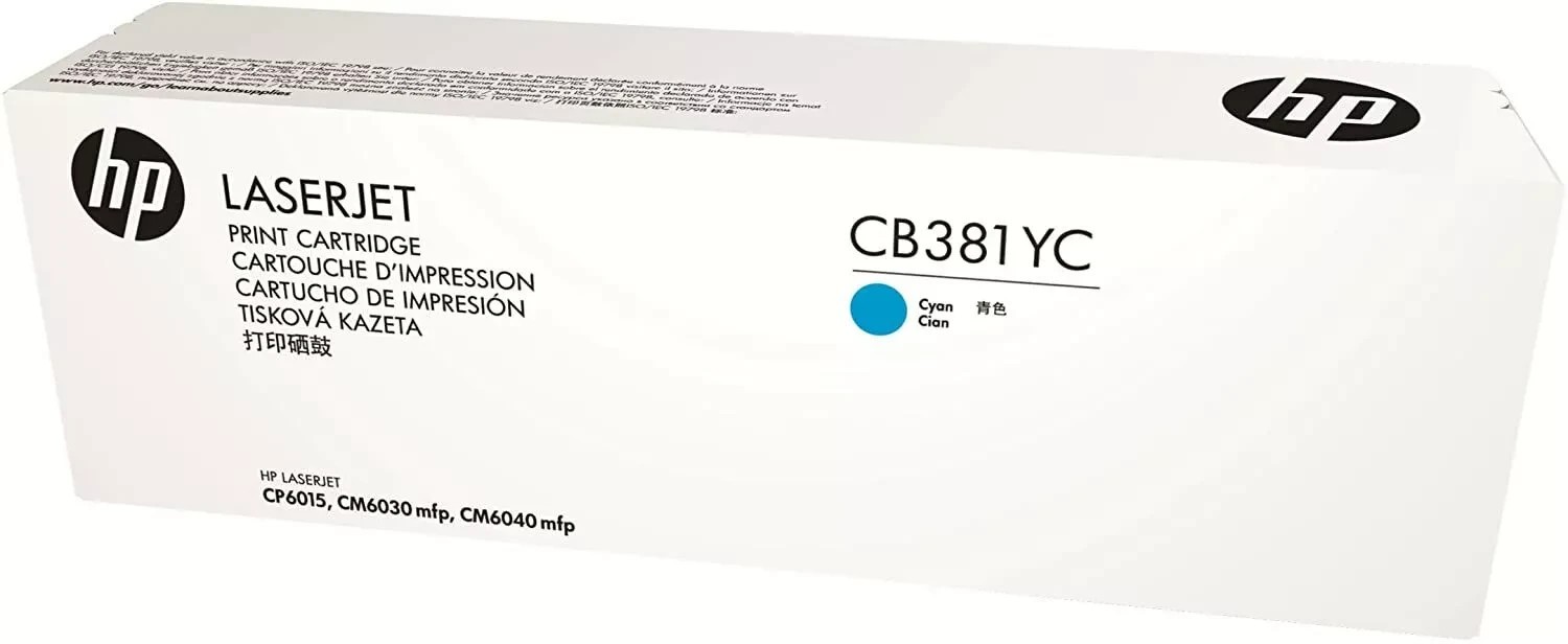 Original HP 824A Toner cyan CB381YC 31.000 Seiten CP6015, CM6030, CM6040 – Bild 1