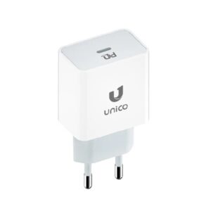 Ladegerät USB typ C, Netzteil, Schnellladen Power delivery 20w - Weiß | Unico – Bild 1