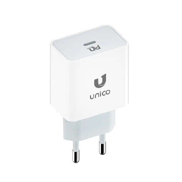 Ladegerät USB typ C, Netzteil, Schnellladen Power delivery 20w - Weiß | Unico