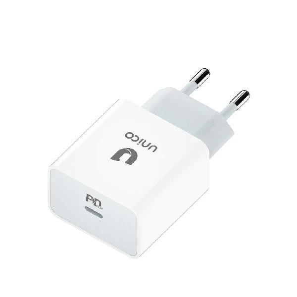 Ladegerät USB typ C, Netzteil, Schnellladen Power delivery 20w - Weiß | Unico