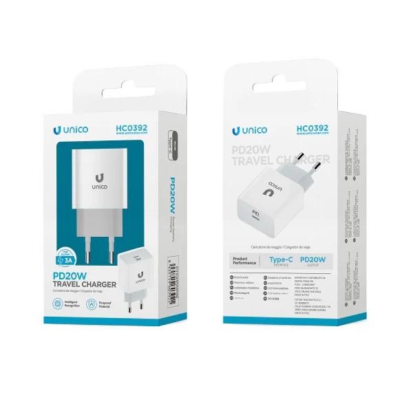 Ladegerät USB typ C, Netzteil, Schnellladen Power delivery 20w - Weiß | Unico
